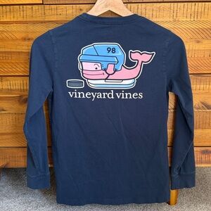 Vineyard Vines Kids Navy Long Sleeve Shirt